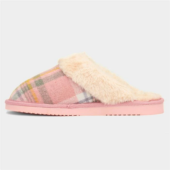 Jo & Joe Shetland Womens Pink Mule Slipper 4 Jo & Joe Shetland Womens Pink Mule Slipper - Image 2