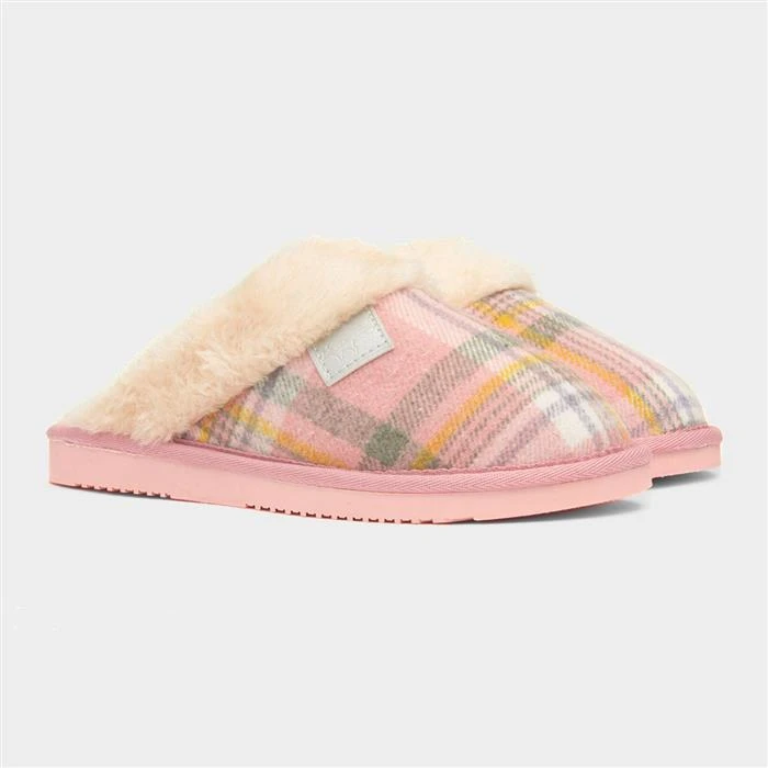 Jo & Joe Shetland Womens Pink Mule Slipper 7 Jo & Joe Shetland Womens Pink Mule Slipper - Image 5
