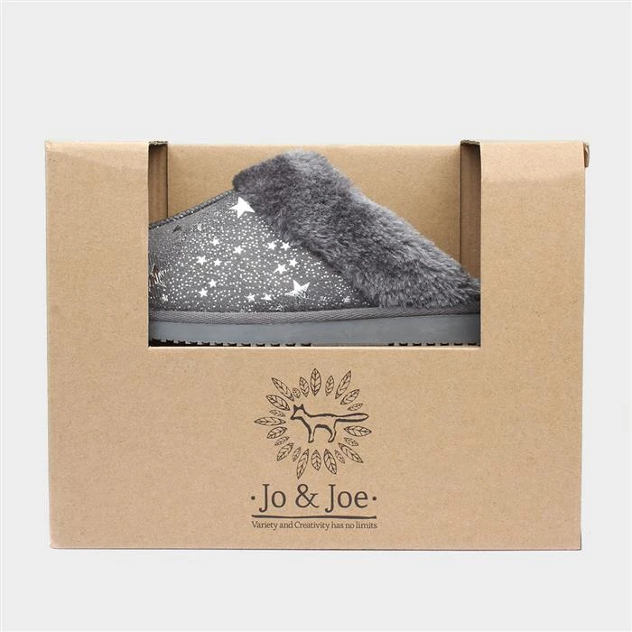 Jo & Joe Tiggi Womens Grey Star Mule 6 Jo & Joe Tiggi Womens Grey Star Mule - Image 4