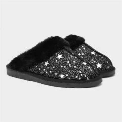 Jo & Joe Tiggi Womens Black Star Mule Slippers 11 Jo & Joe Tiggi Womens Black Star Mule Slippers -UK Shoe Sales 2024 699491 2 L06.20230308000309