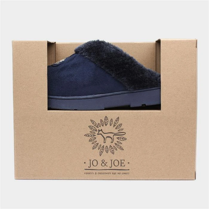 Jo & Joe Snuggle Womens Navy Mule Slipper 6 Jo & Joe Snuggle Womens Navy Mule Slipper - Image 4