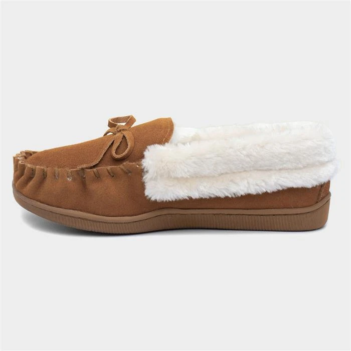 Jo & Joe Mull Womens Tan Suede Slipper 4 Jo & Joe Mull Womens Tan Suede Slipper - Image 2