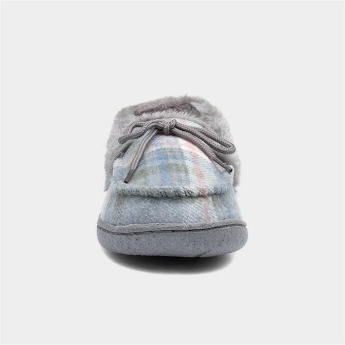Jo & Joe Pembroke Womens Grey Tartan Moccasin 3 Jo & Joe Pembroke Womens Grey Tartan Moccasin