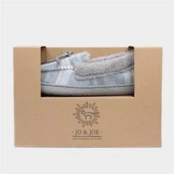 Jo & Joe Pembroke Womens Grey Tartan Moccasin 10 Jo & Joe Pembroke Womens Grey Tartan Moccasin -UK Shoe Sales 2024 699507 2 L05.20230308000320