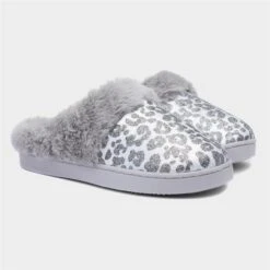 Jo & Joe Lexi Womens Grey Leopard Print Slippers 11 Jo & Joe Lexi Womens Grey Leopard Print Slippers -UK Shoe Sales 2024 699545 2 L06.20230627000424