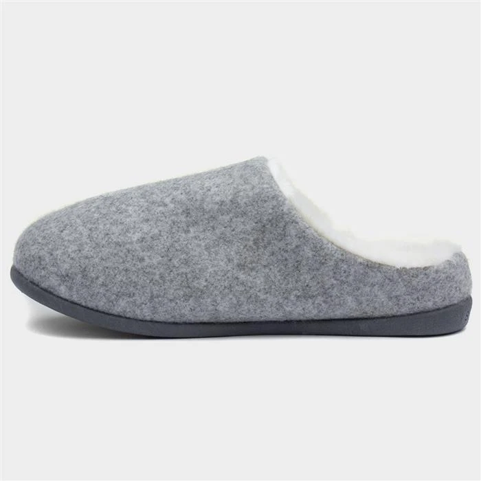 Shu Da Living Helena Womens Grey Mule Slippers 4 Shu Da Living Helena Womens Grey Mule Slippers - Image 2