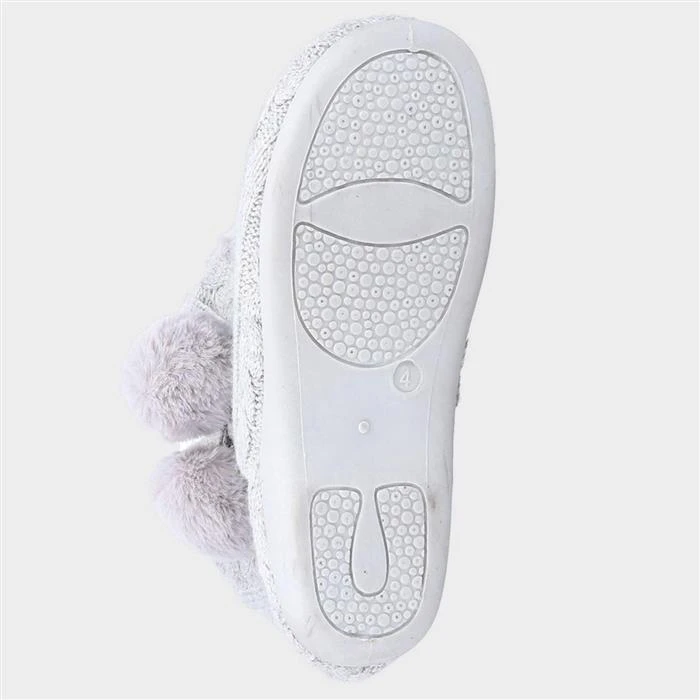Fleet & Foster Apple Womens Grey Bootie Slipper 5 Fleet & Foster Apple Womens Grey Bootie Slipper - Image 3