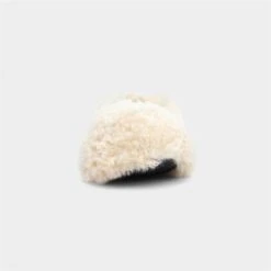 Truffle Pat Womens Beige Faux Fur Slipper
